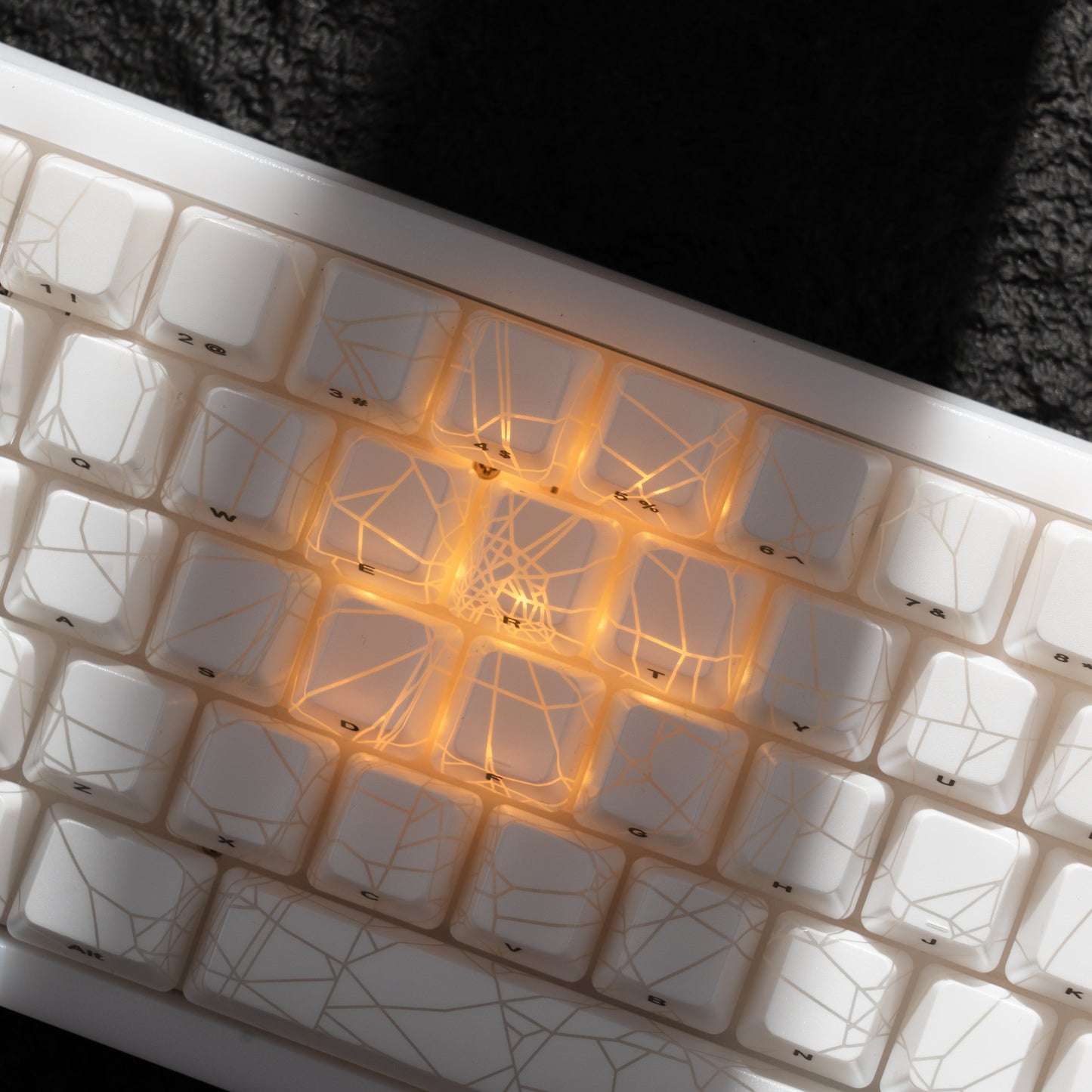 XVX M67 JadeStone VIA Tri-Mode Mechanical Keyboard with IMD-Tech Keycaps (Spider Web)