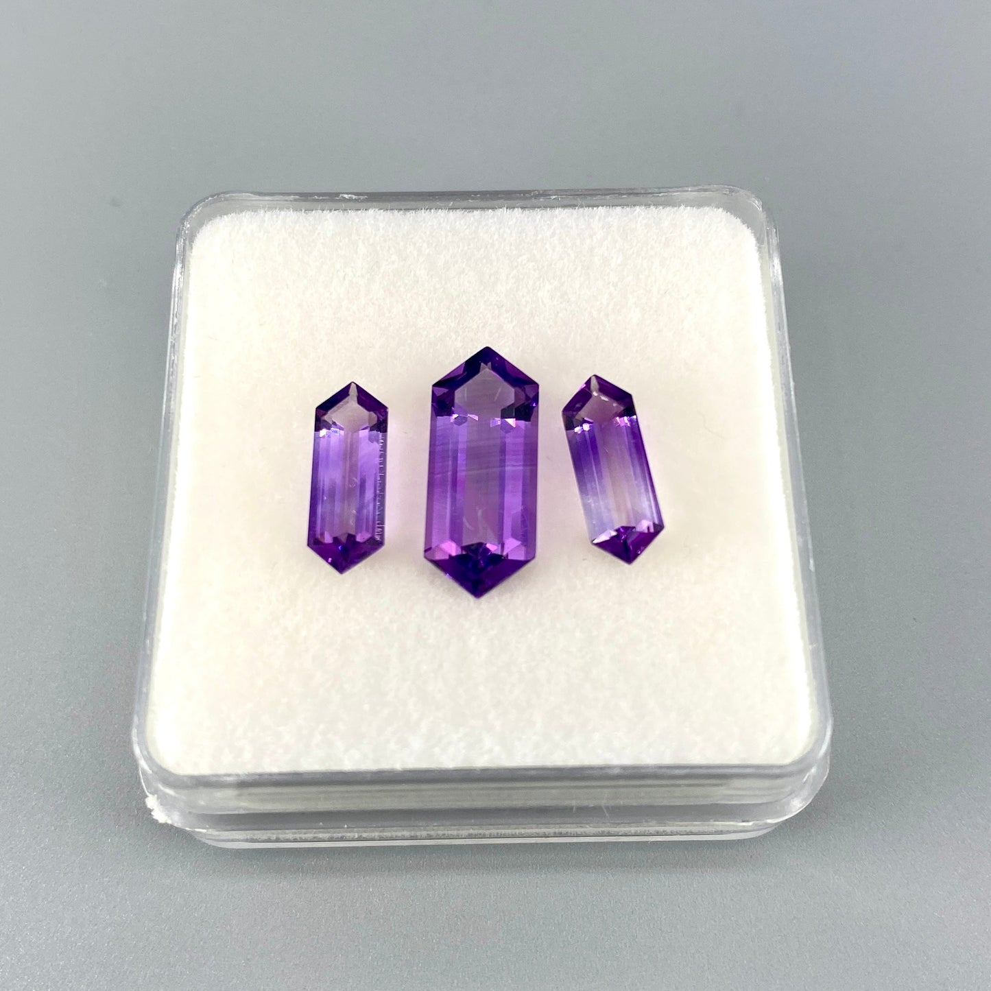 Moroccan Amethyst Gemstone Set | 3 Pieces | 4.17 ctw Hexagons