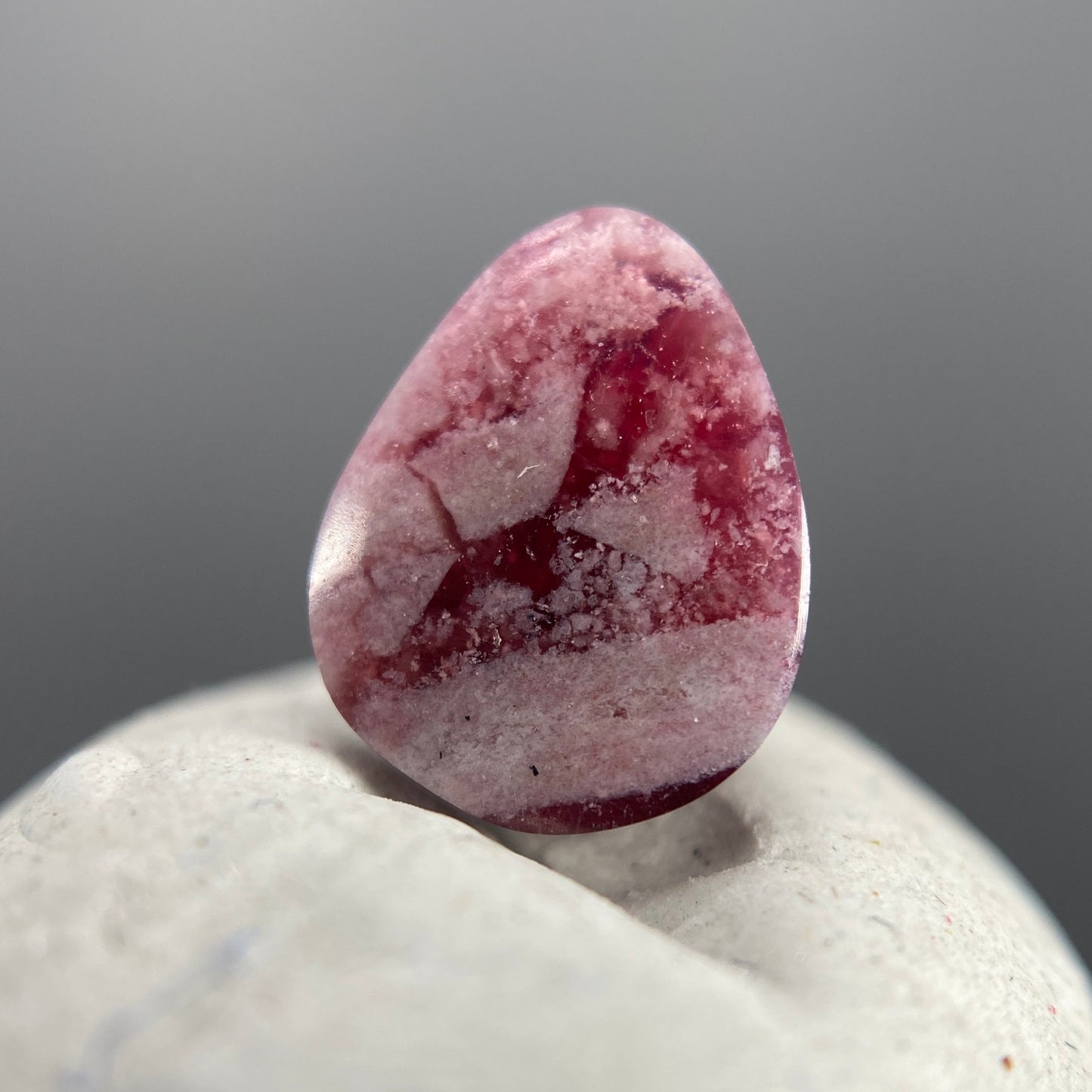 1.18 ct. Ultra-Rare Red Beryl on Rhyolite Matrix Cabochon