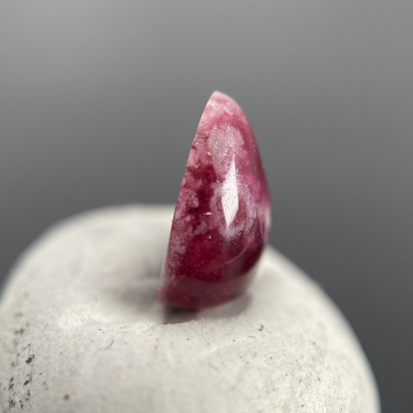 1.18 ct. Ultra-Rare Red Beryl on Rhyolite Matrix Cabochon