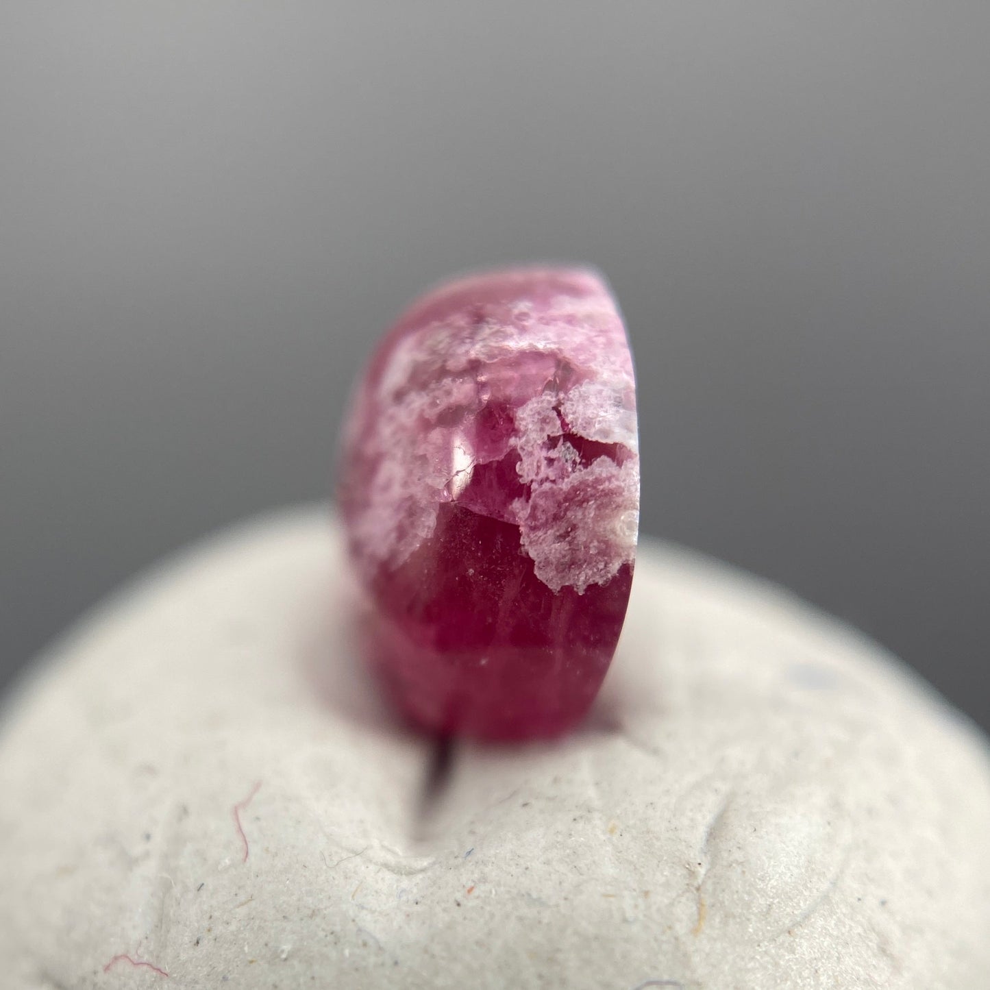 1.25 ct. Ultra-Rare Red Beryl on Rhyolite Matrix Cabochon