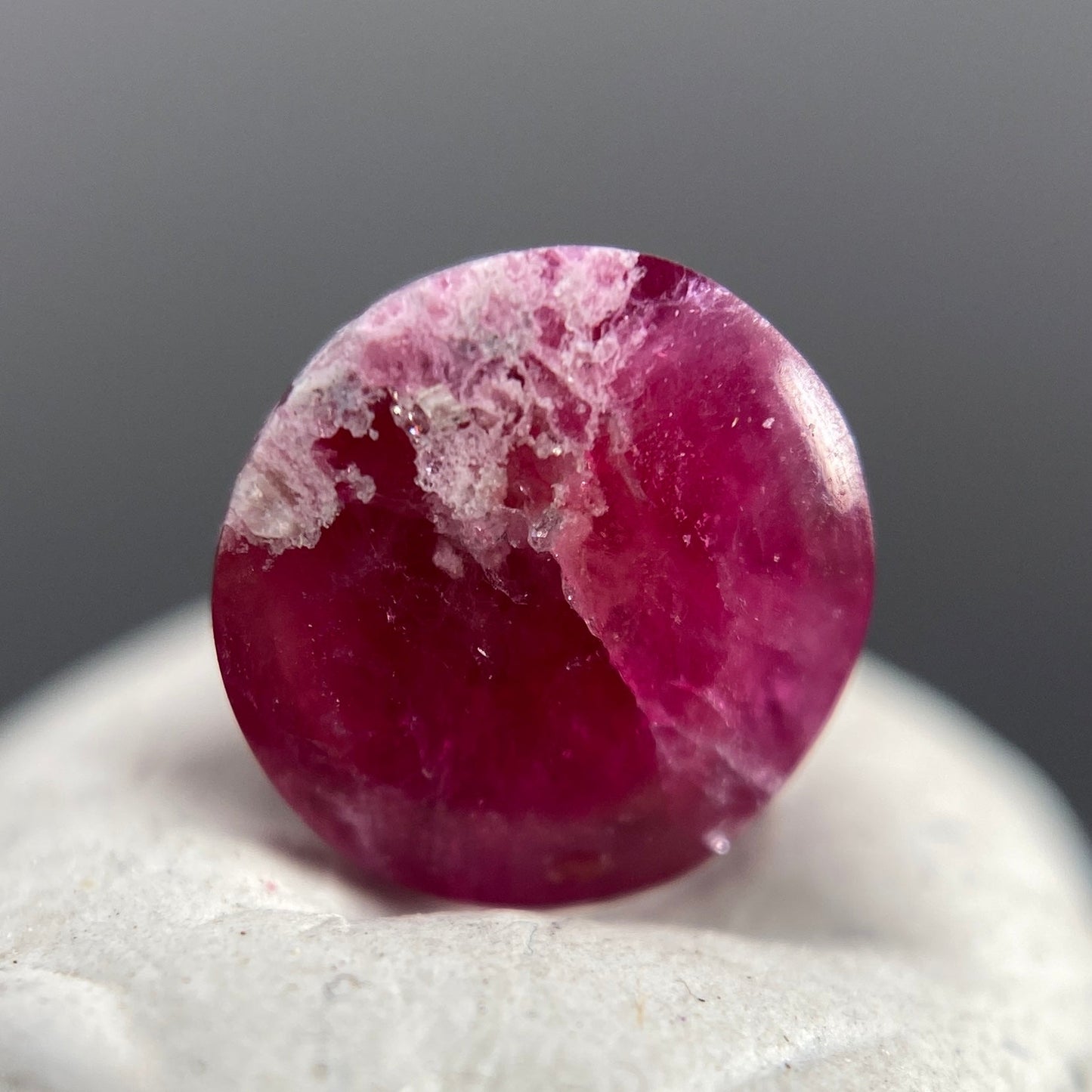 1.25 ct. Ultra-Rare Red Beryl on Rhyolite Matrix Cabochon
