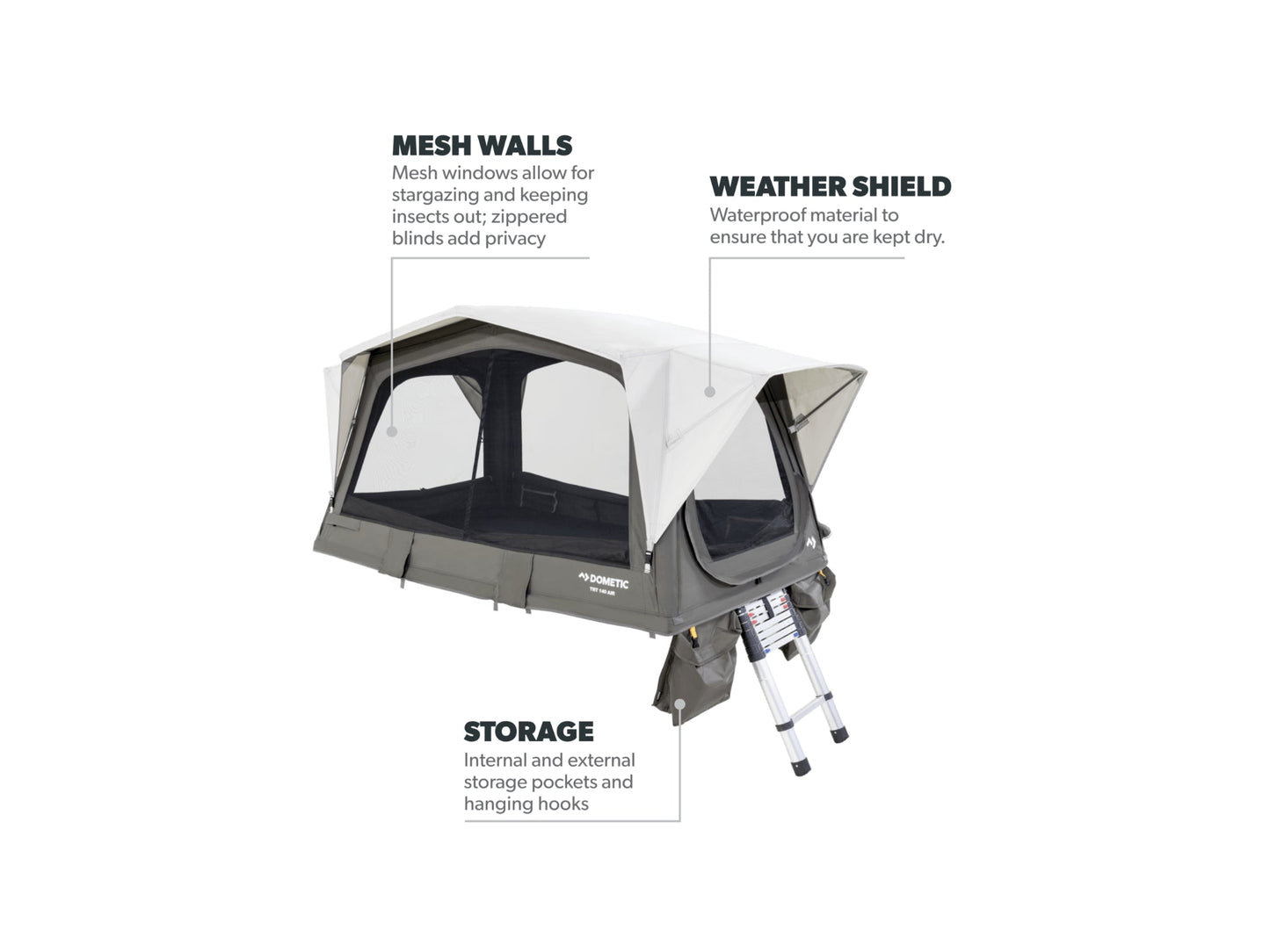 Dometic TRT 140 AIR Inflatable Roof Top Tent - 2 Person