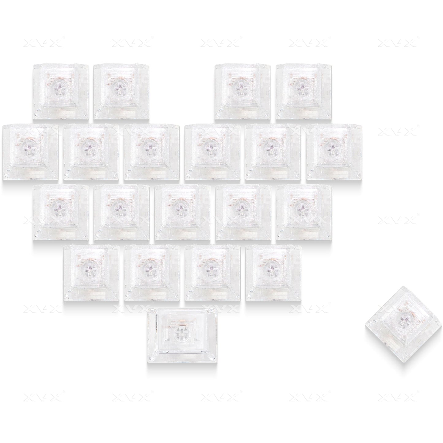 XVX Fizz 21-Key Heart Layout Cherry Profile Keycap Set