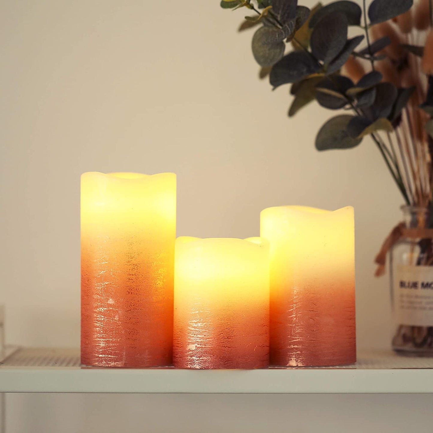 Real Wax Battery Powered Candle（Set of 3）