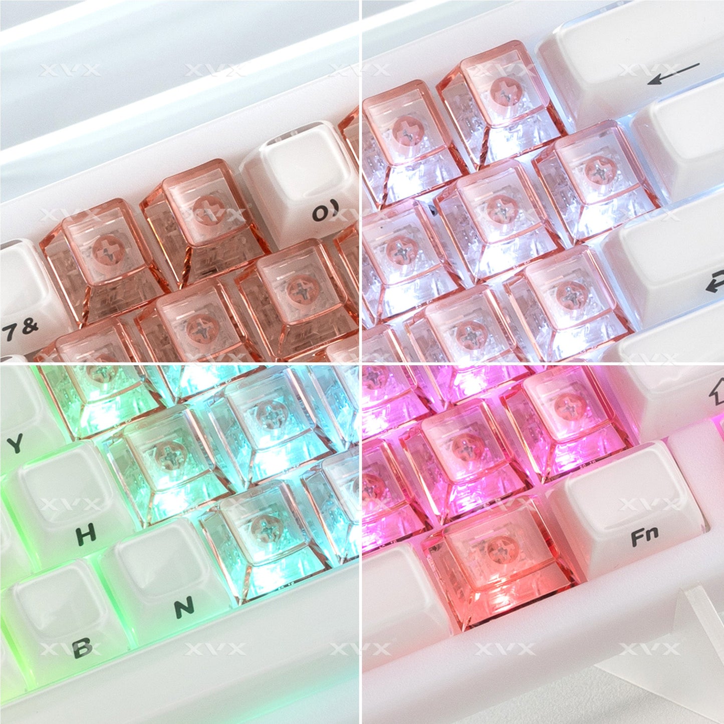 XVX Fizz 21-Key Heart Layout Cherry Profile Keycap Set