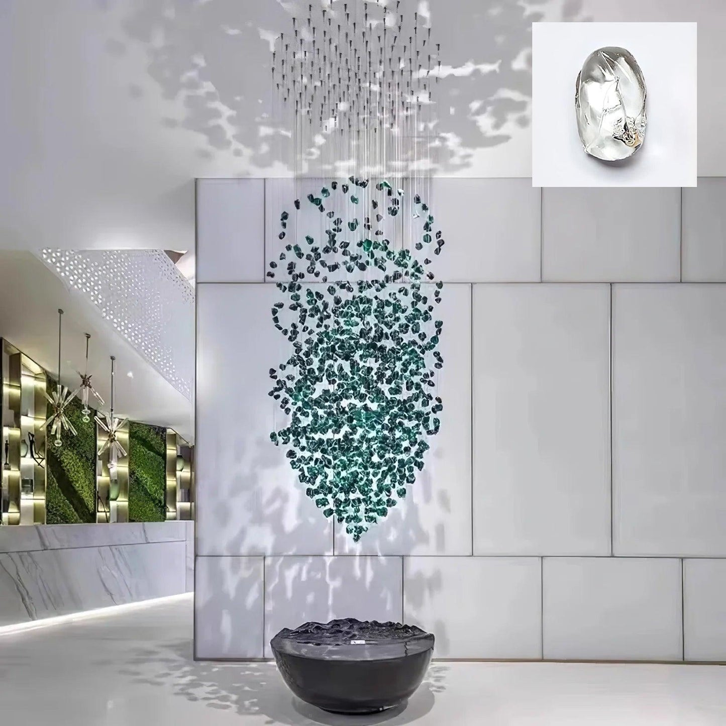 DIY Crystal Stone Chandeliers