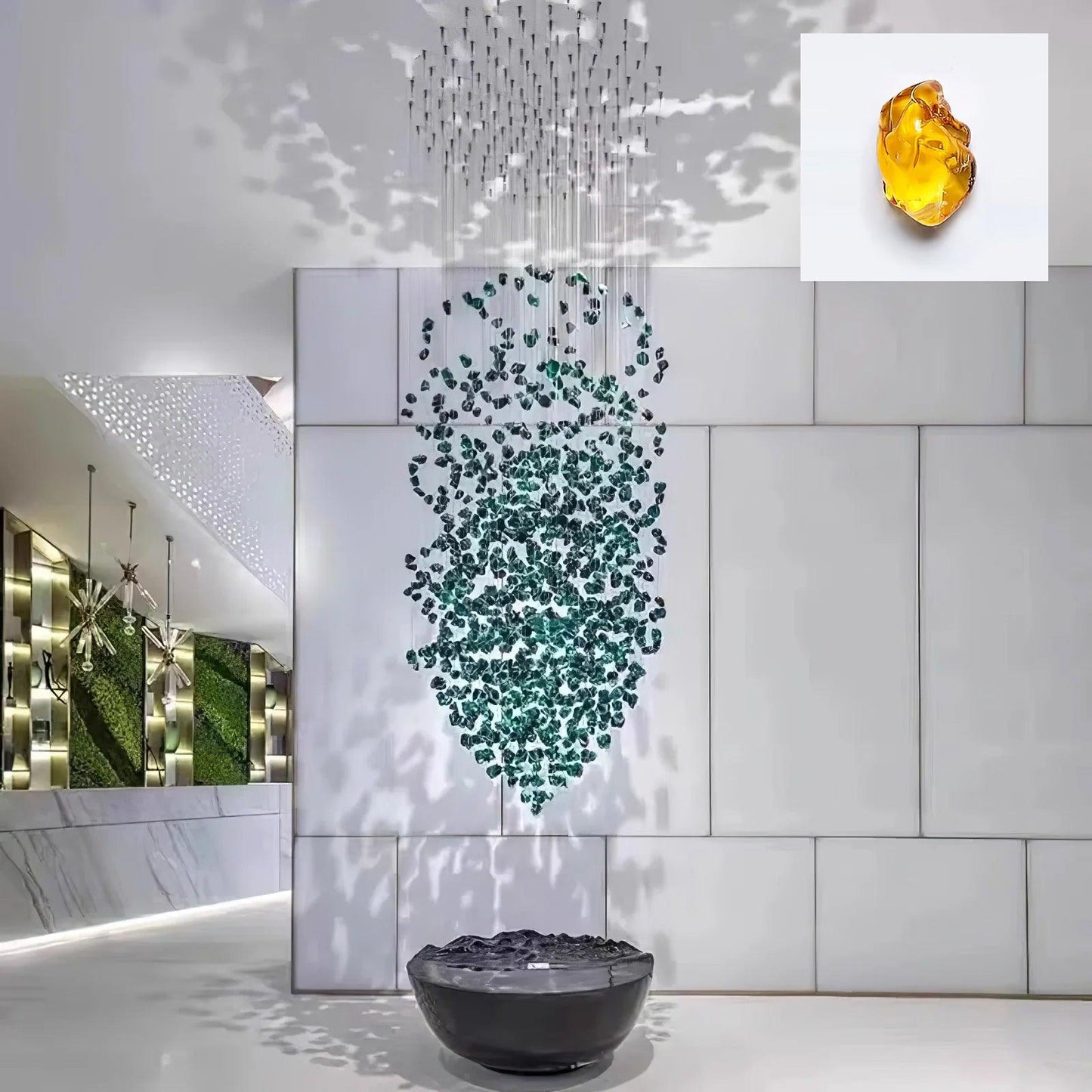 DIY Crystal Stone Chandeliers