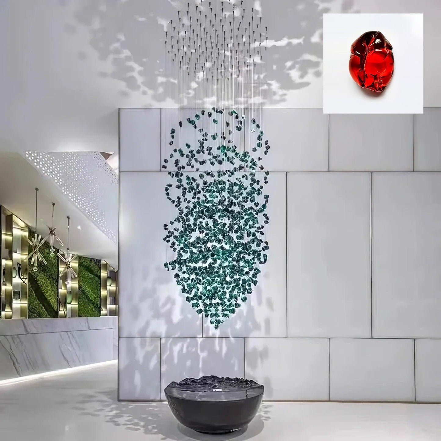 DIY Crystal Stone Chandeliers