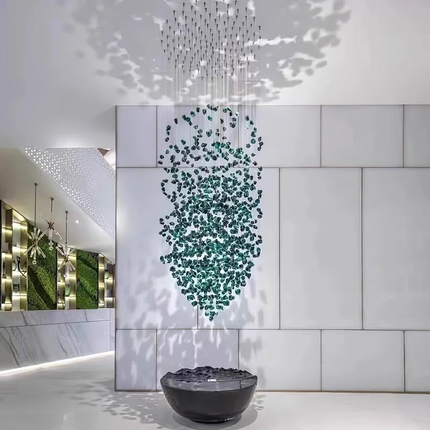 DIY Crystal Stone Chandeliers