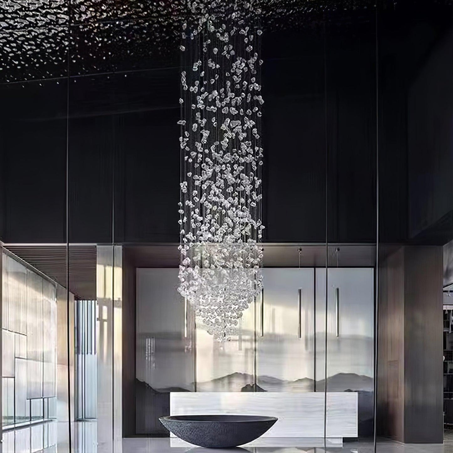DIY Crystal Stone Chandeliers