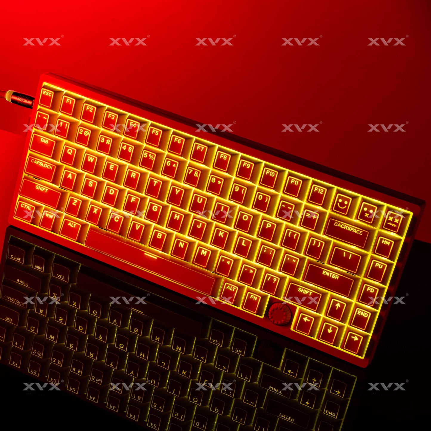 XVX PRISM Shine-Through Double-Shot Cherry Profile PBT Keycap Set 142-key