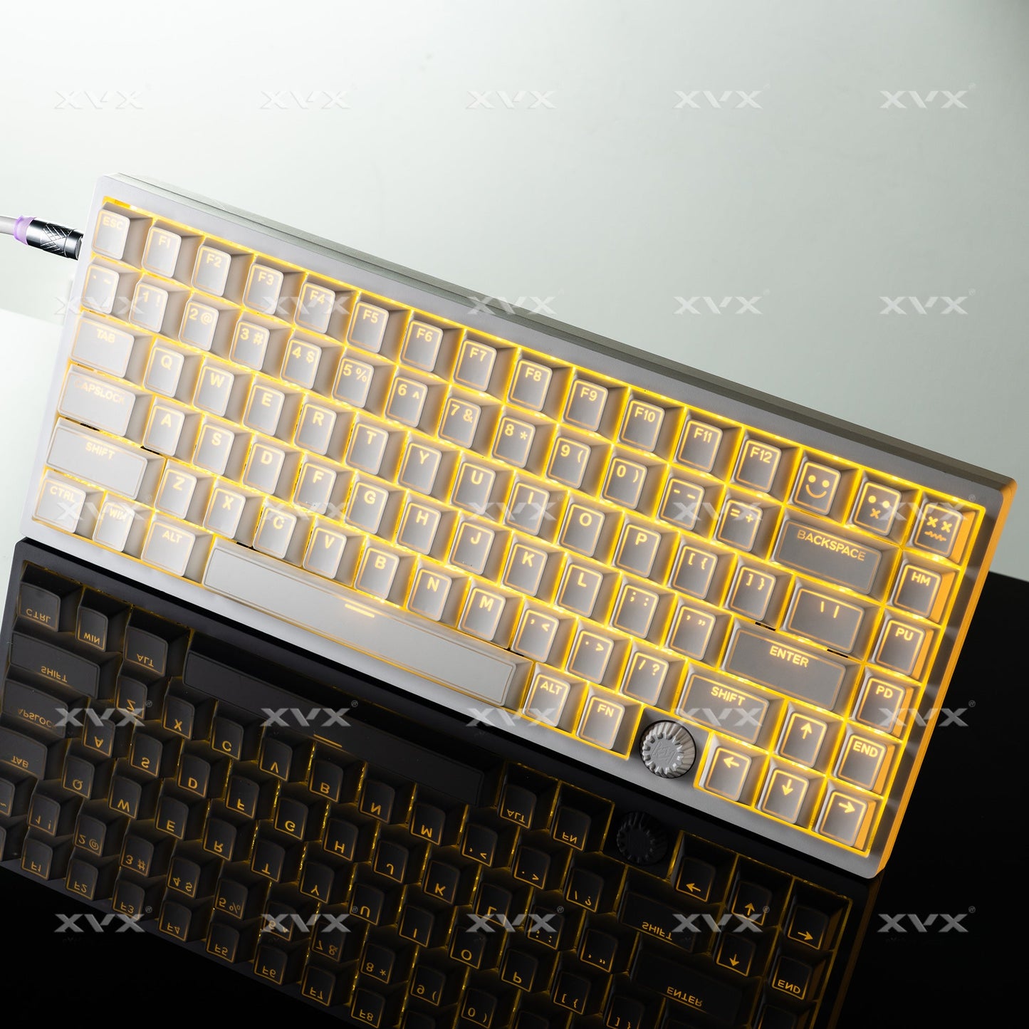 XVX PRISM Shine-Through Double-Shot Cherry Profile PBT Keycap Set 142-key