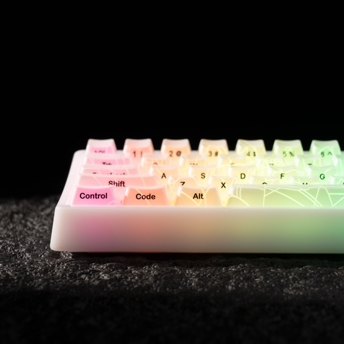 XVX M67 JadeStone VIA Tri-Mode Mechanical Keyboard with IMD-Tech Keycaps (Spider Web)
