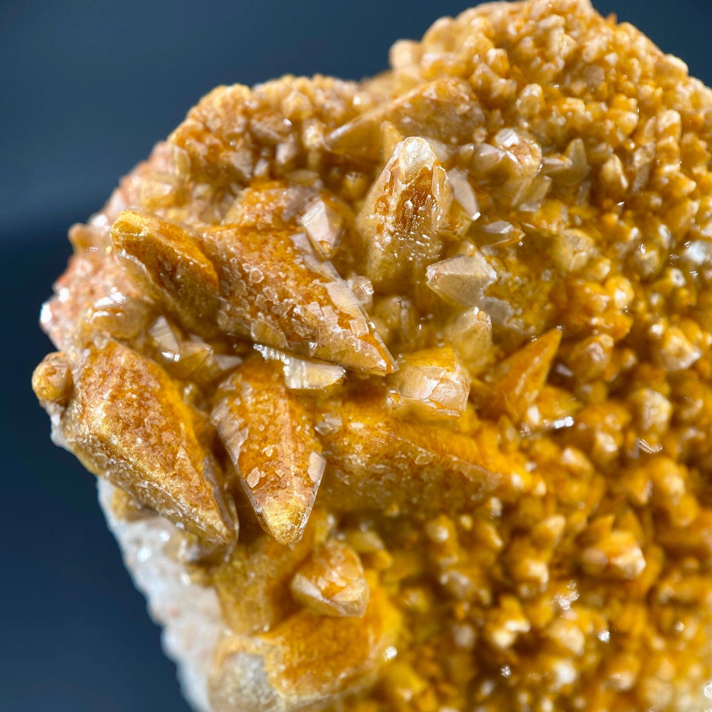 39.46 g. Danburite with Quartz Druzy and Golden Calcite