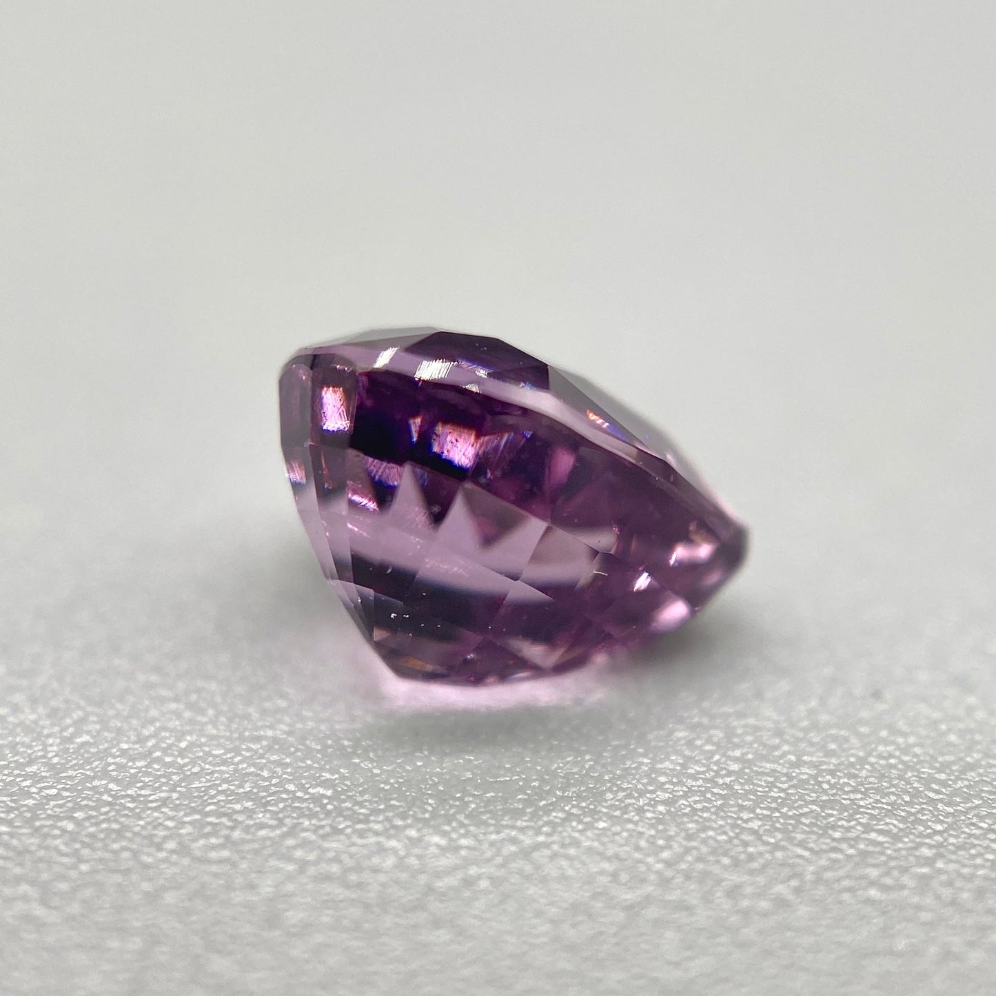 Certified Burmese Spinel Gemstone | 1.79ct Pear | Vivid Pinkish-Purple