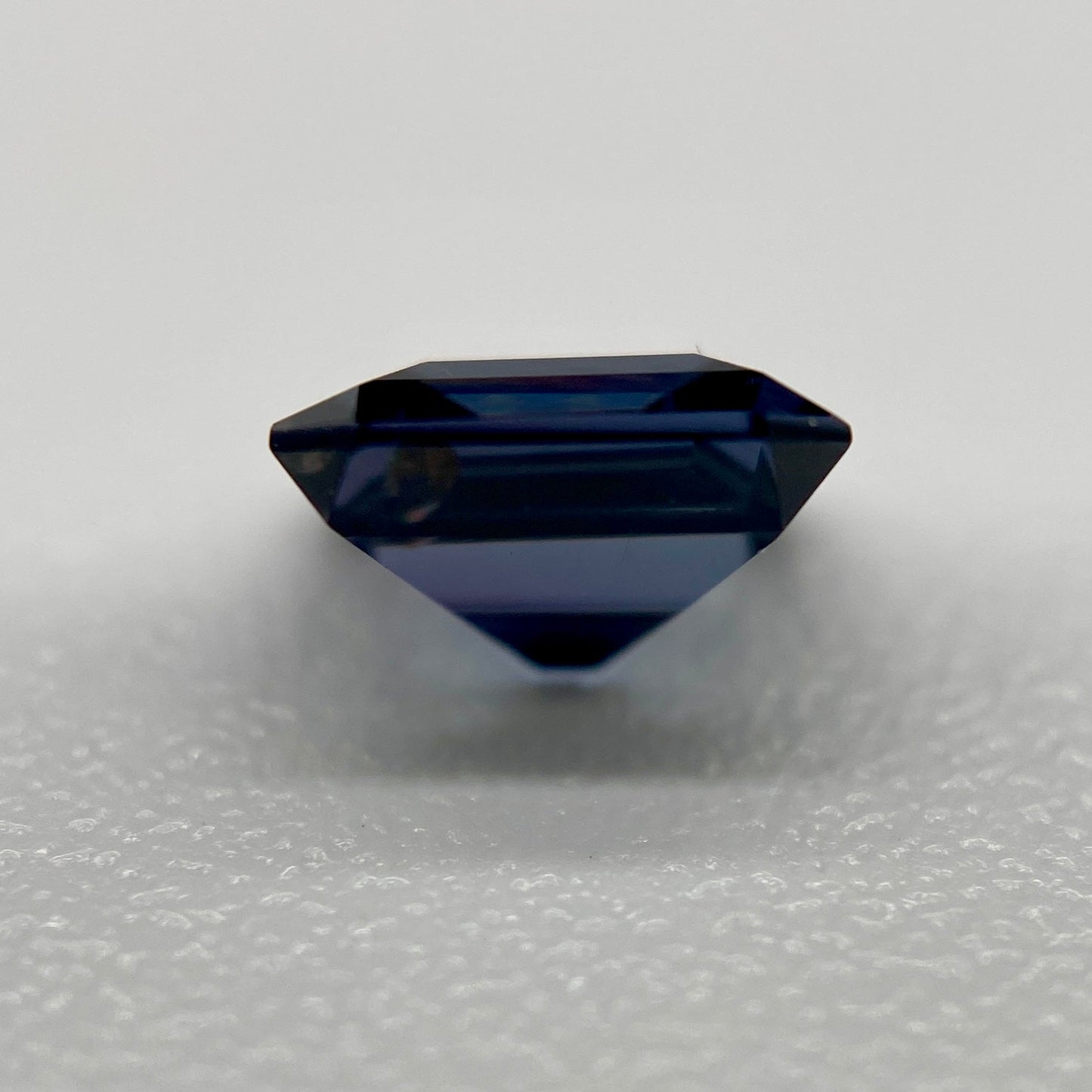 Burmese Spinel Gemstone | 0.90 ct Square Emerald | Inky Blue Violet