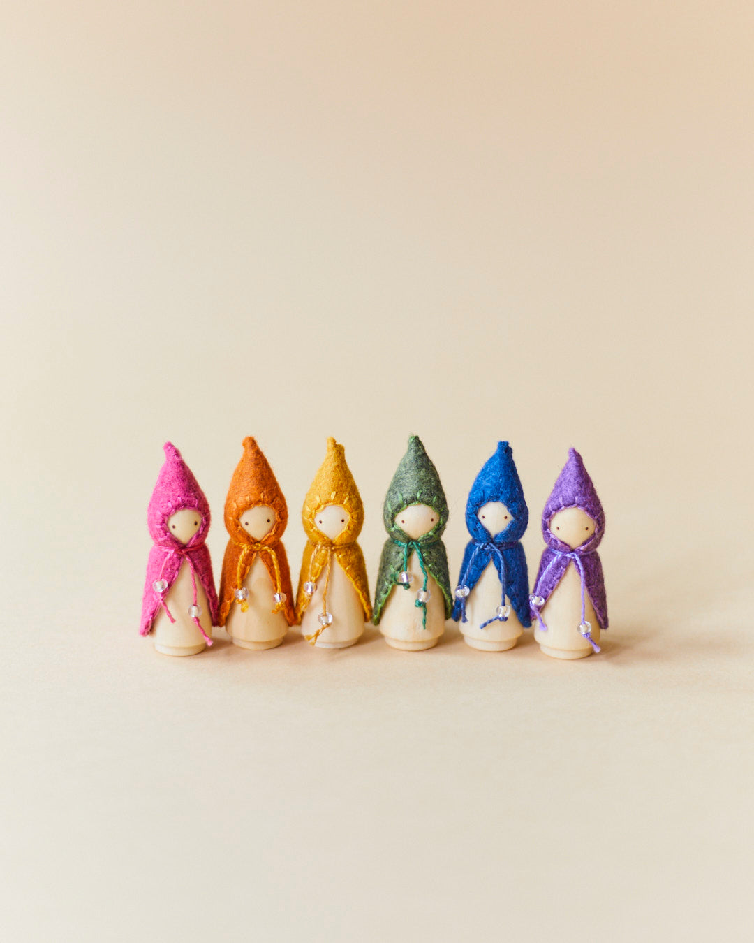 Mini Blue Wooden Gnome
