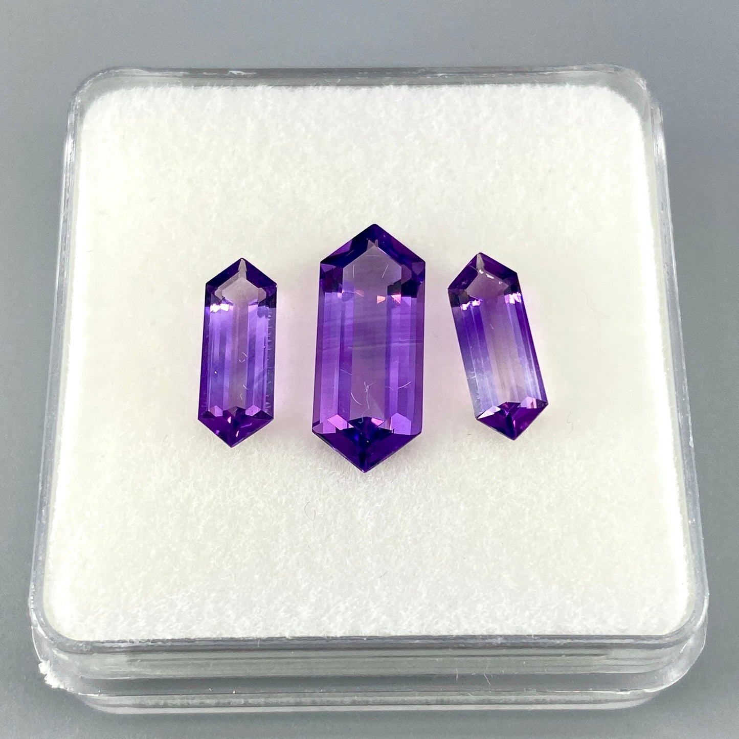 Moroccan Amethyst Gemstone Set | 3 Pieces | 4.17 ctw Hexagons
