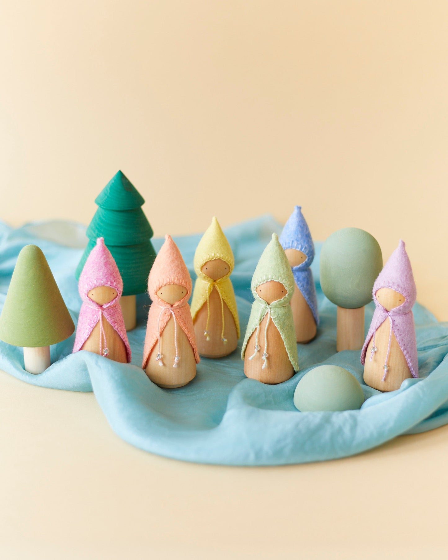 Pastel Purple Wooden Gnome
