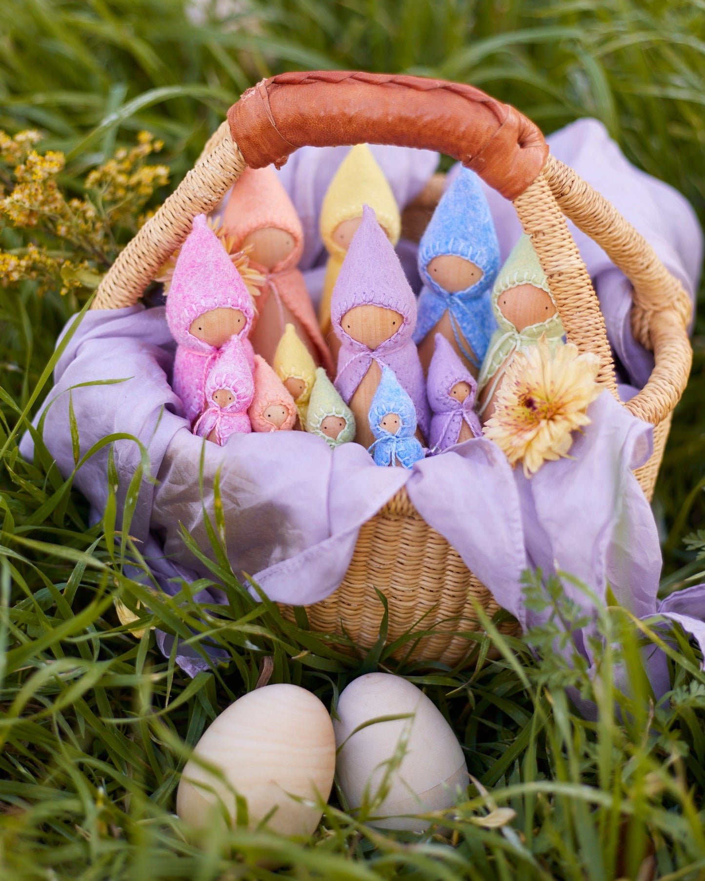 Pastel Yellow Wooden Gnome