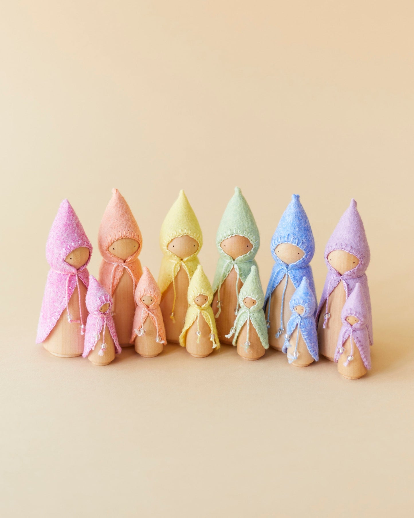 Pastel Pink Wooden Gnome