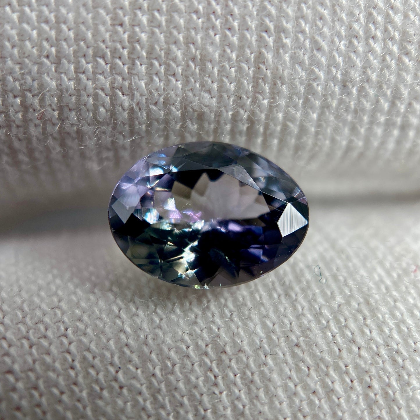 1.21 ct. Unheated Peacock Tanzanite Oval