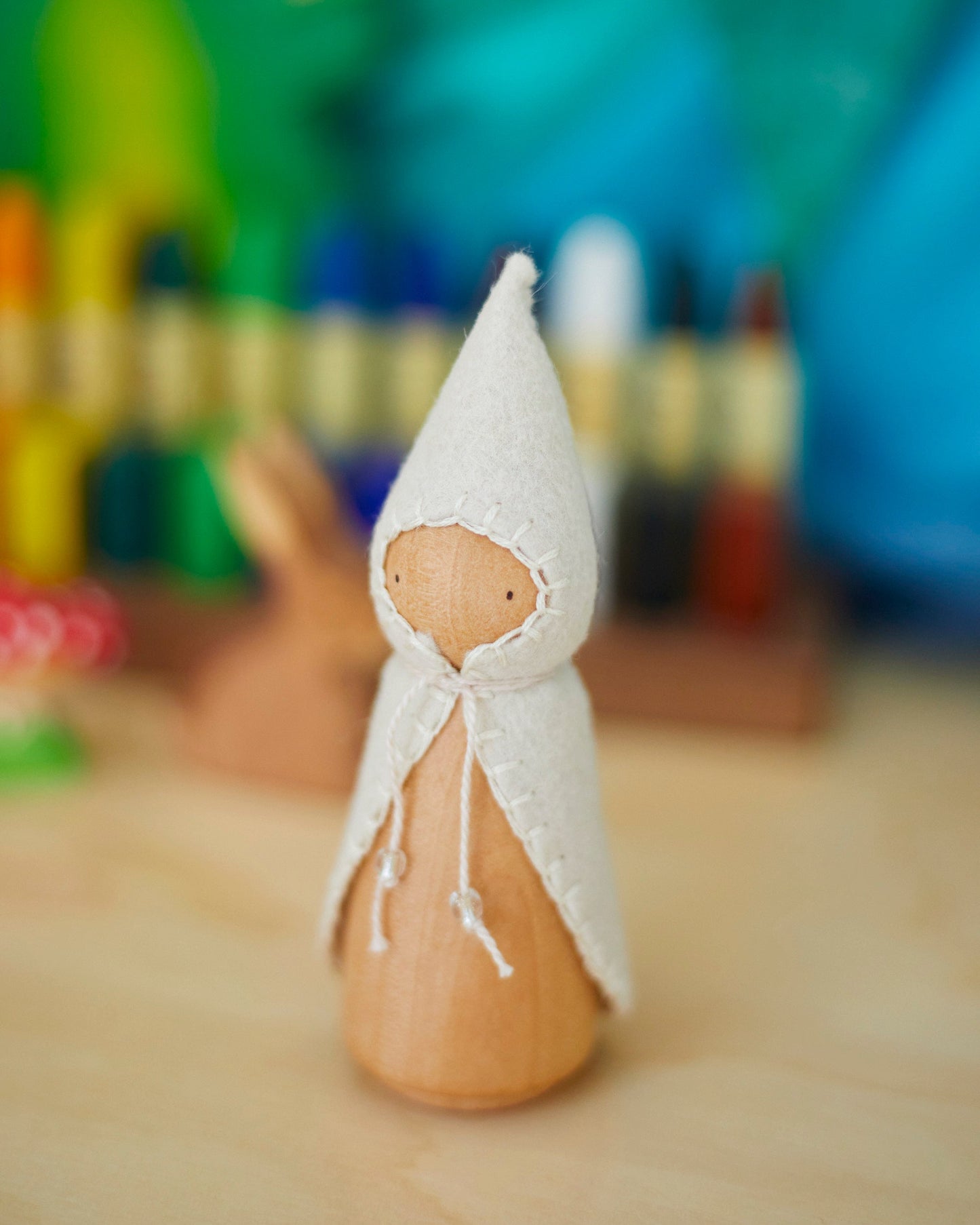 White Wooden Gnome