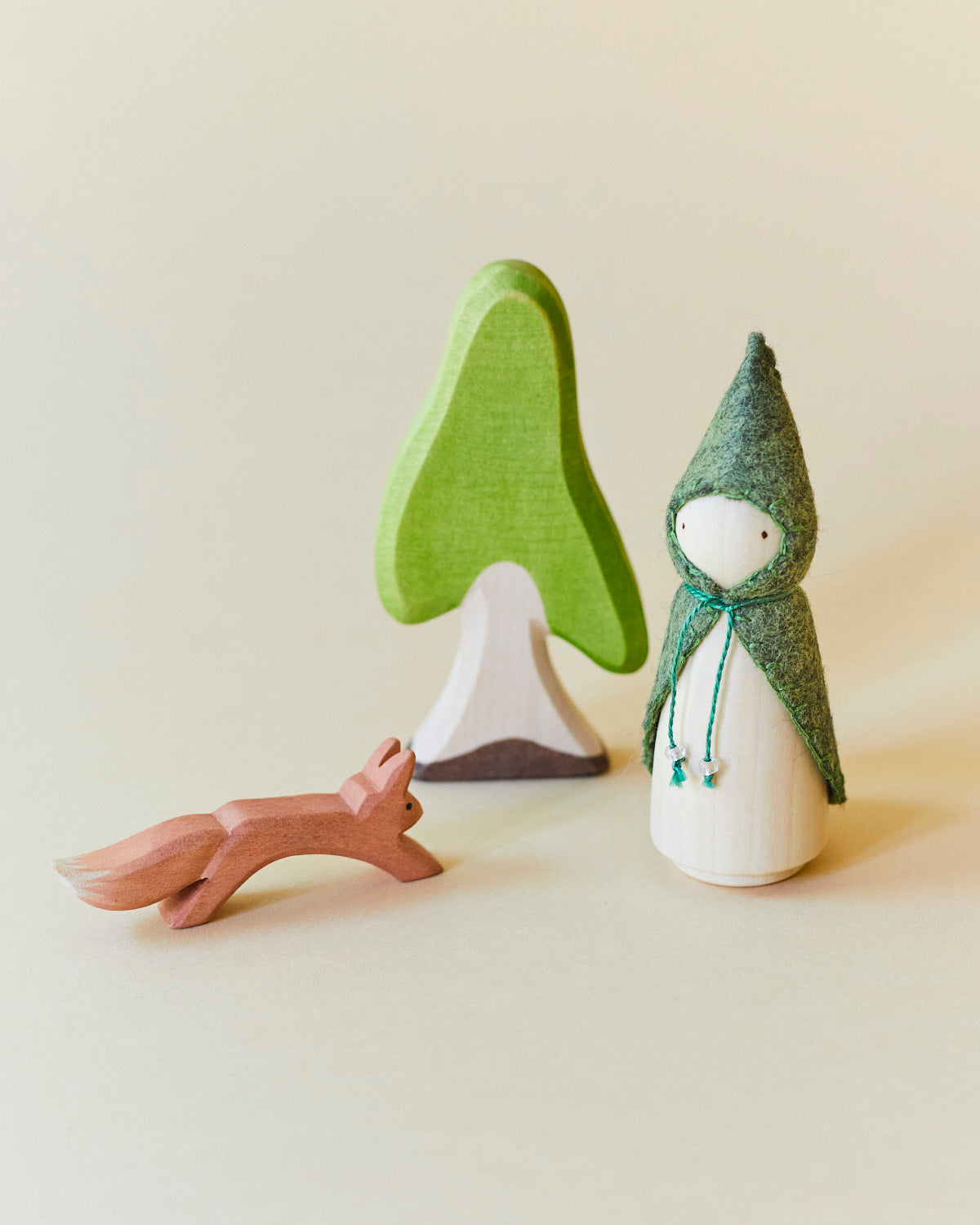 Green Wooden Gnome