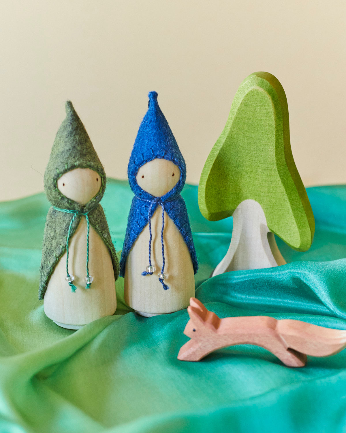 Green Wooden Gnome