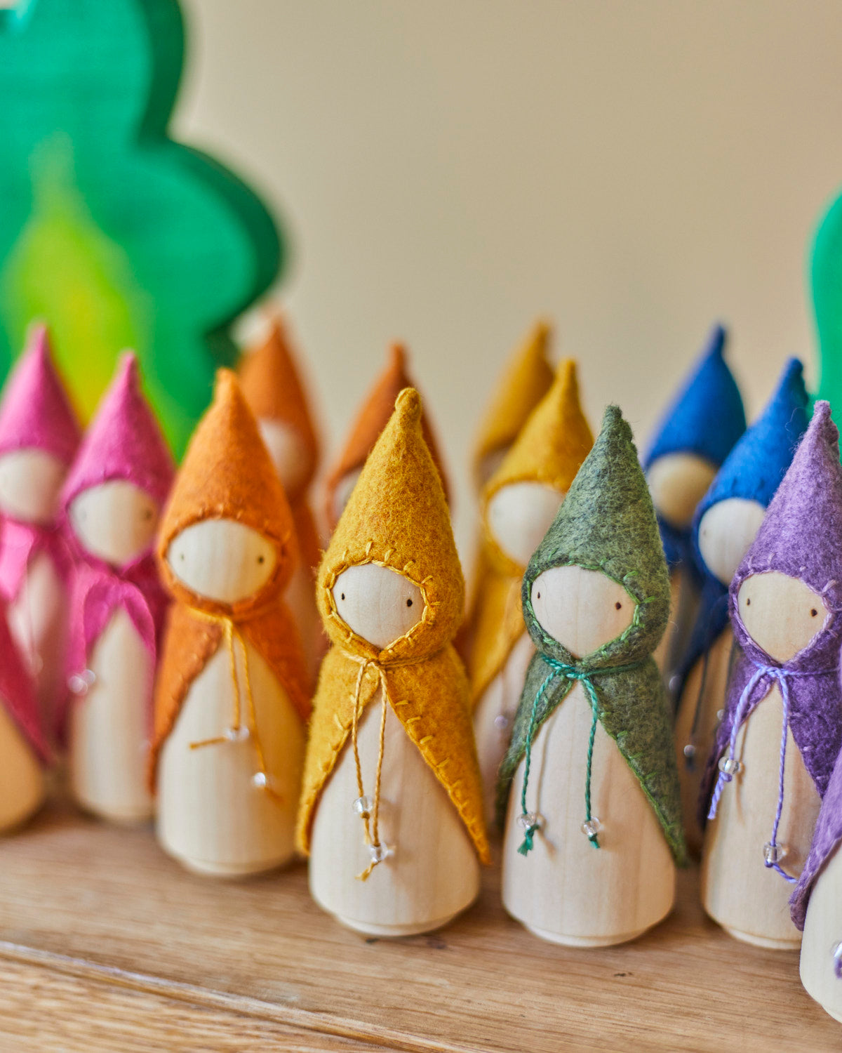 Green Wooden Gnome