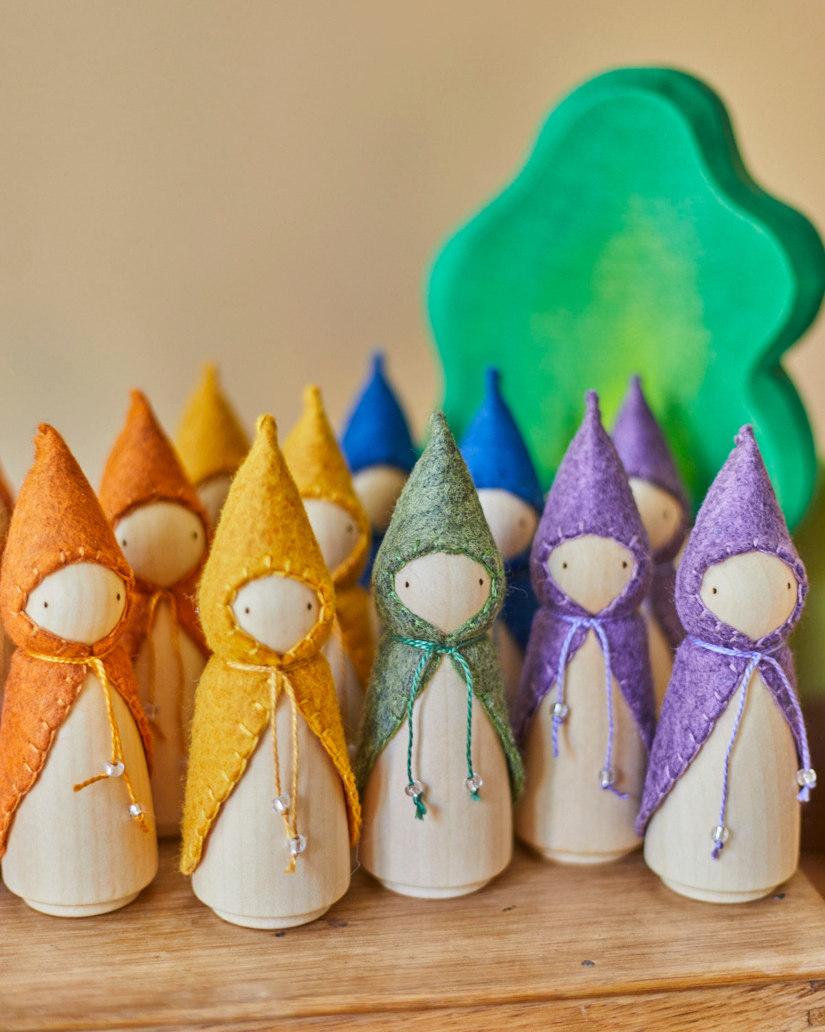 Green Wooden Gnome