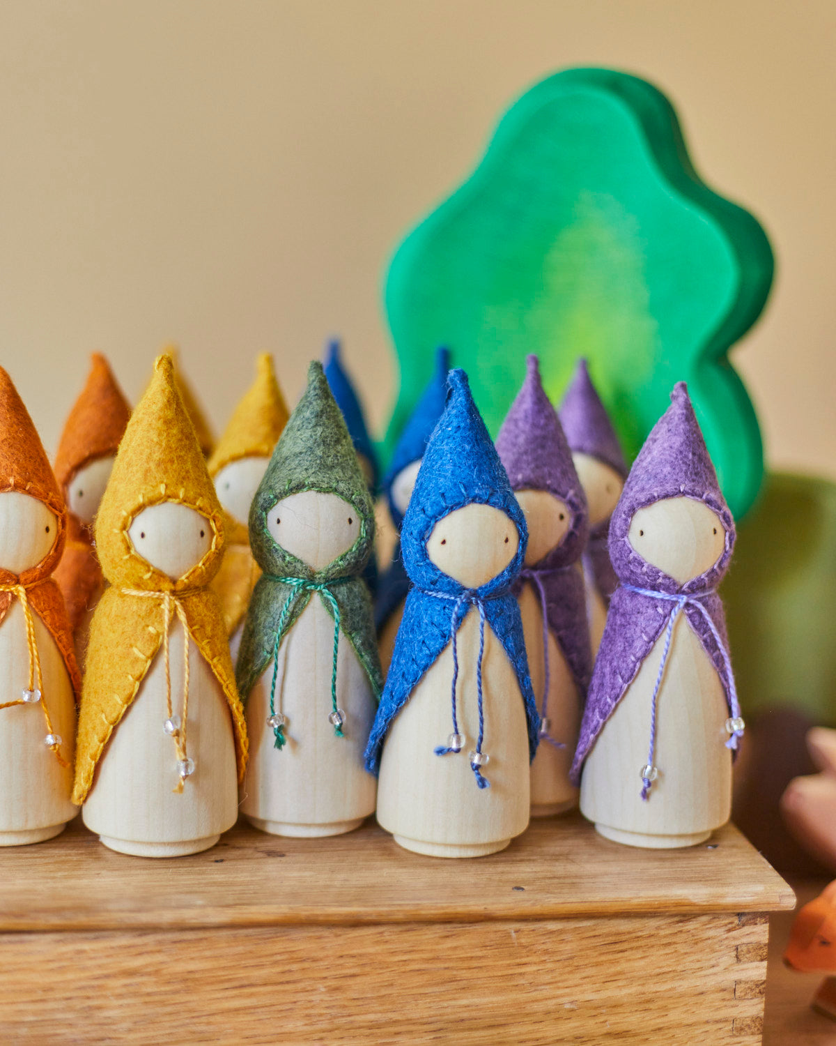Orange Wooden Gnome