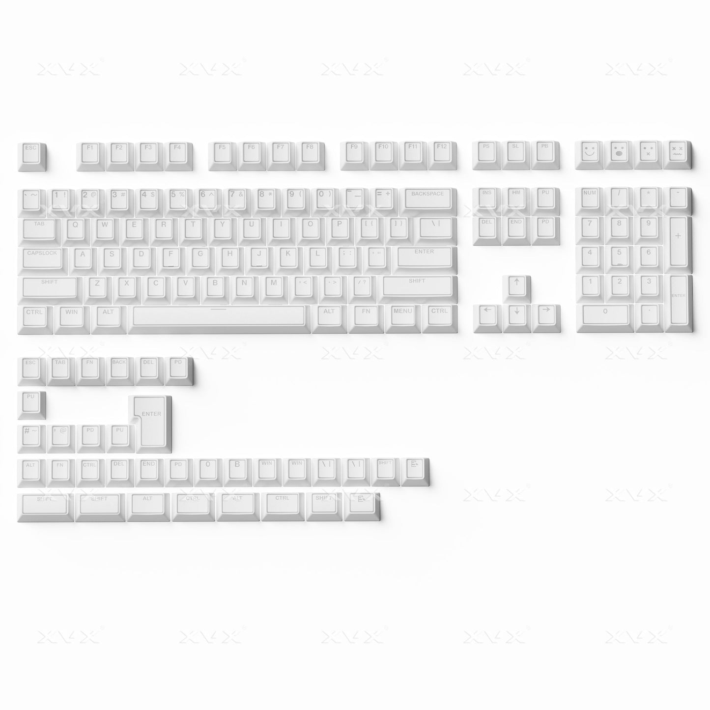 XVX PRISM Shine-Through Double-Shot Cherry Profile PBT Keycap Set 142-key