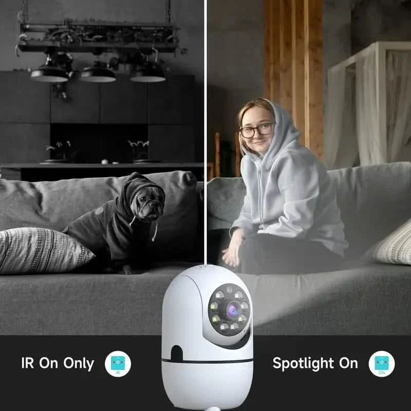 2-Pack: Wireless Security Cameras – 355° Rotation, Night Vision, Motion Detection, Two-Way Audio