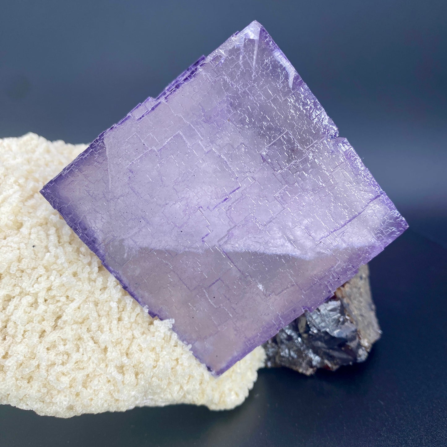 4.3 lb. Elmwood Mine Fluorite on Barite with Sphalerite