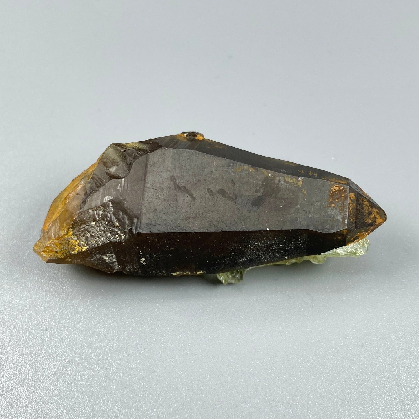19.98 g. Hyalite Opal on Smoky Quartz