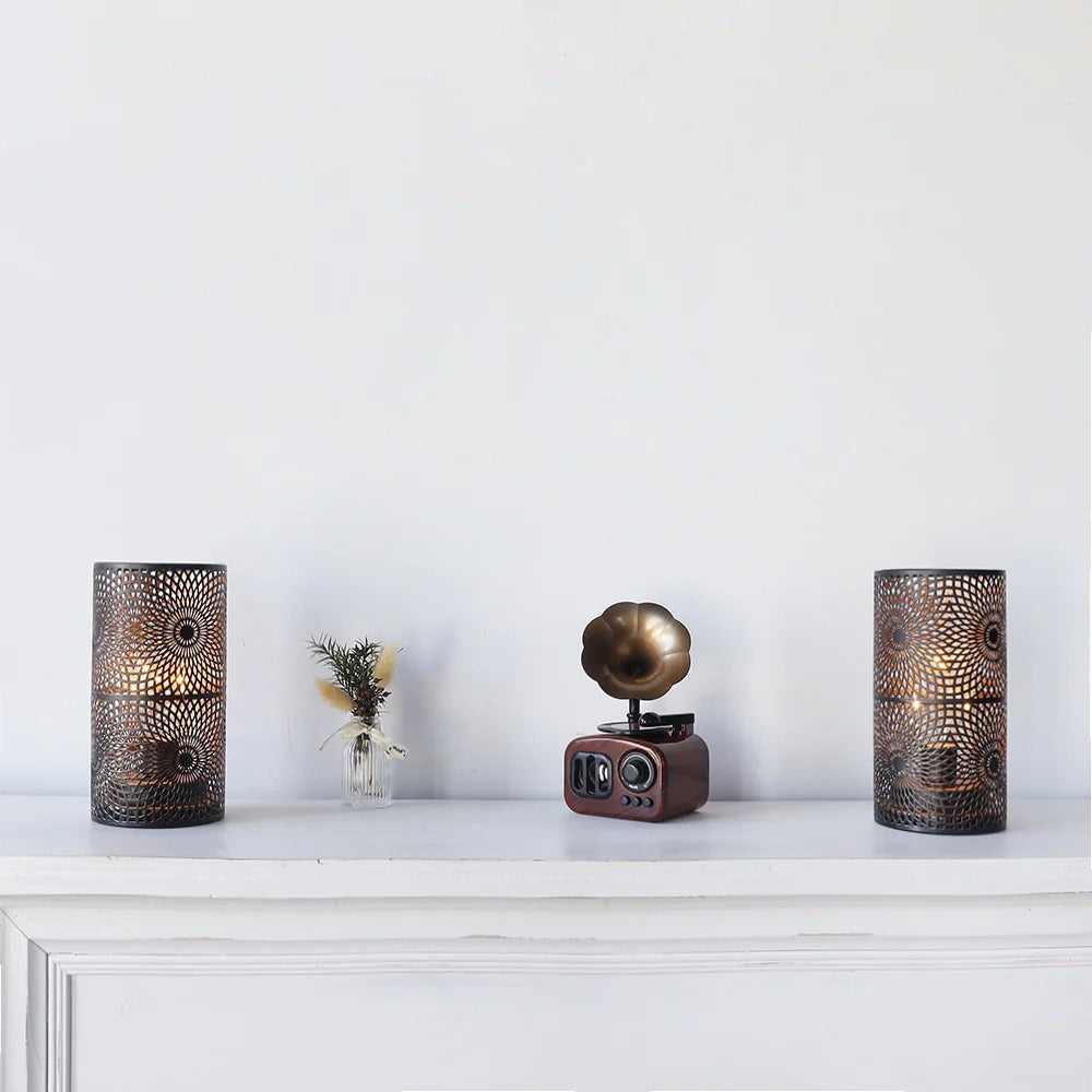Set of 2 Black Table Metal lamps