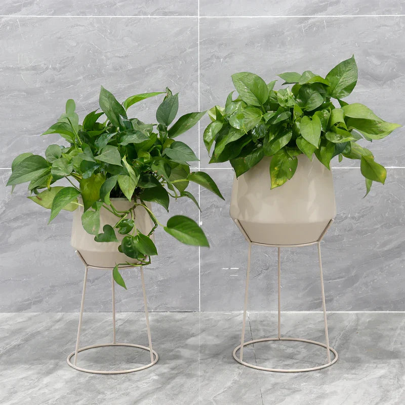 Set of 2-16"&20"H Flower Pot Stand(Gray)