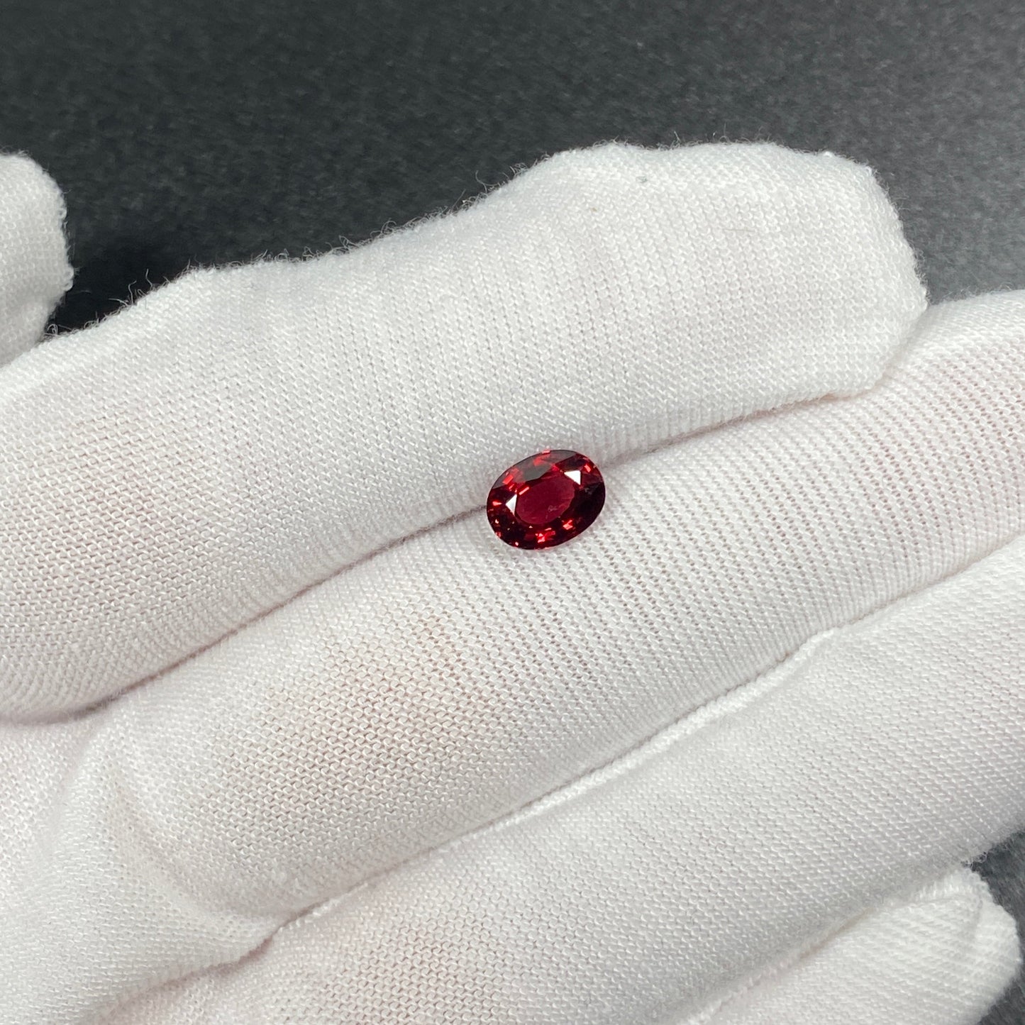 Burmese Spinel Gemstone | 1.31ct Oval | Crimson Red
